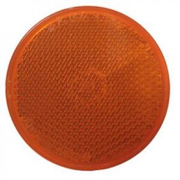 Catadioptre rond adhésif orange